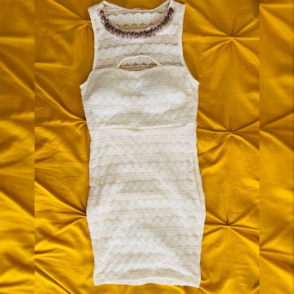🎉2 for $15🎉 White Lace Bodycon Dress